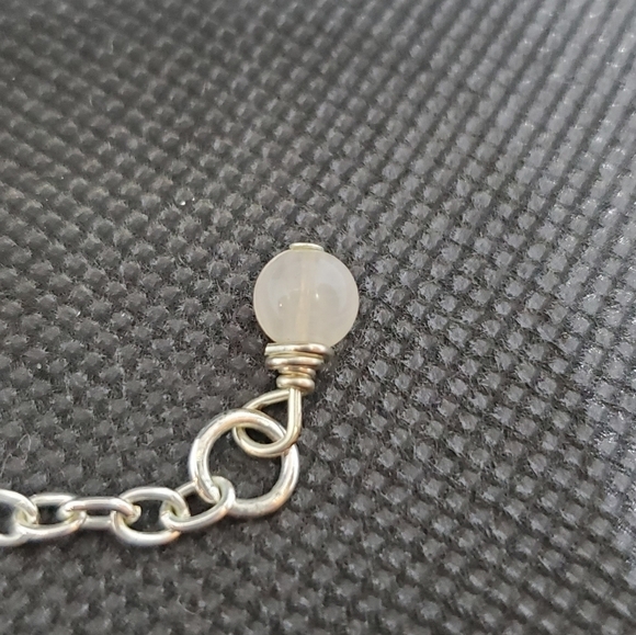 Rose Quartz Bead Bar Necklace - Picture 10 of 10